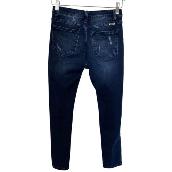 KanCan Jeans Women’s Sz 5/26 (26x27) Blue Destroyed Distressed Skinny Ankle - Picture 2 of 10